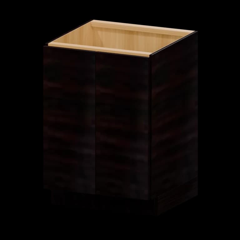Burlington 24-in Full-Height Door Base Cabinet in High Gloss Wenge