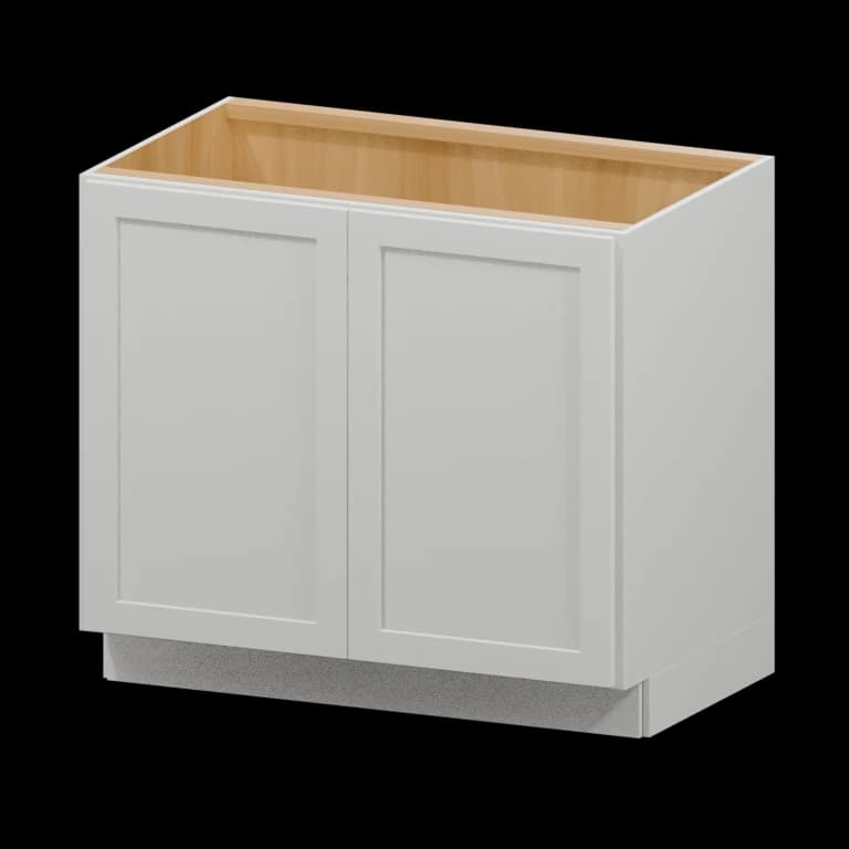 Fairview 39-in Full-Height Door Base Cabinet in White
