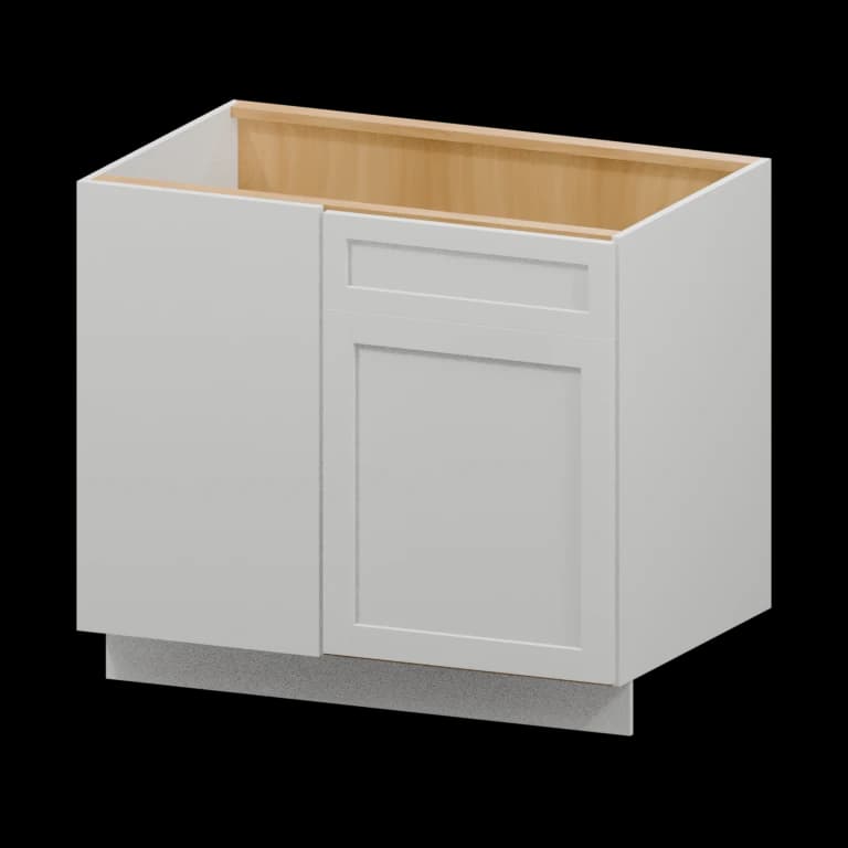 Fairview 39-in Blind Corner Base Cabinet in White