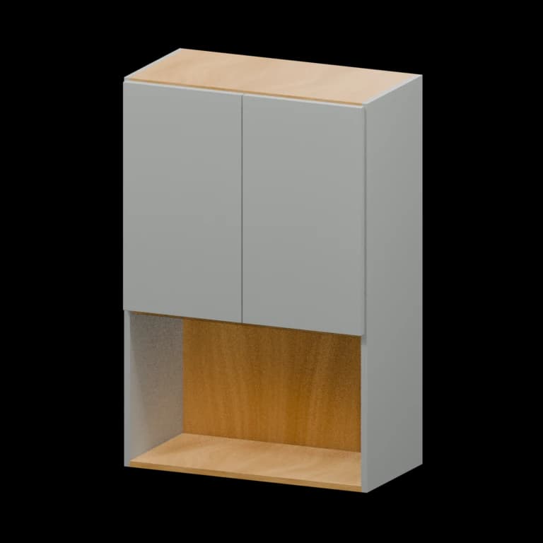 Auburn 24-in Johnny Wall Cabinet (JW2436) in Solid Platinum