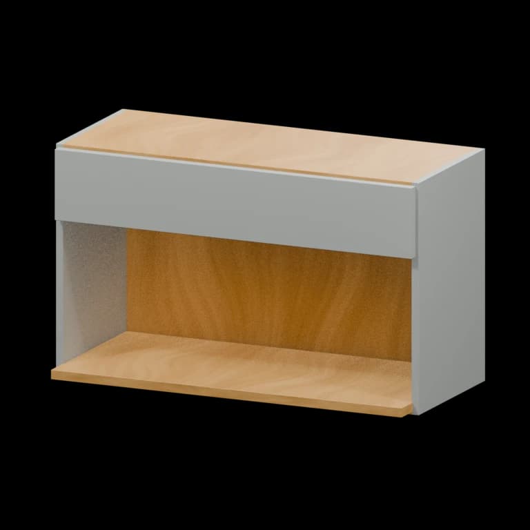 Auburn 30-in Microwave Wall Cabinet (MC3018) in Solid Platinum