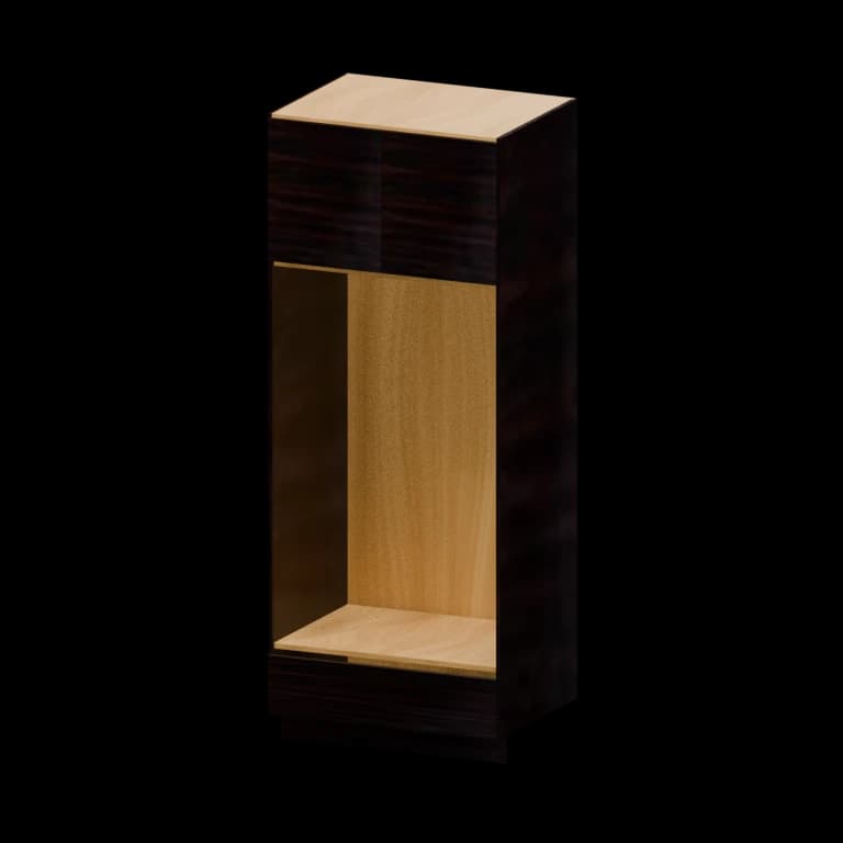 Burlington 33-in Open Pantry Cabinet in High Gloss Wenge