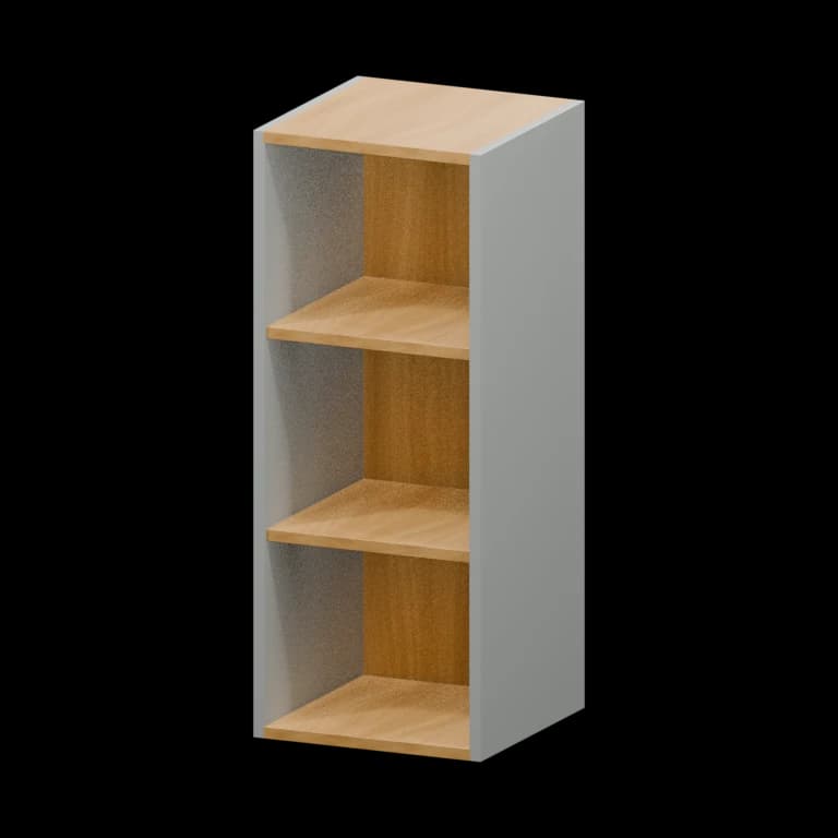 Auburn 12-in Open-End Wall Cabinet (OE1230) in Solid Platinum