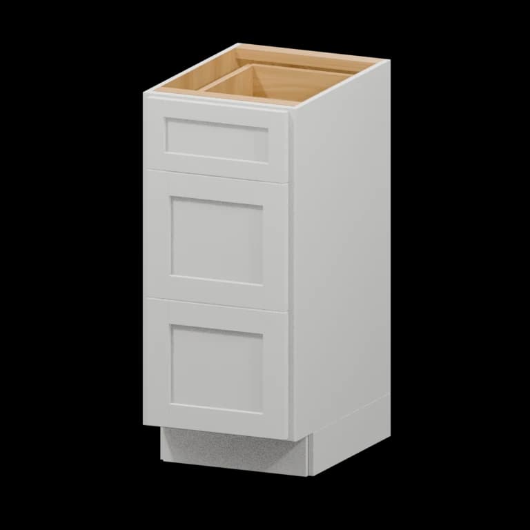Fairview 15-in Three-Drawer Vanity Base Cabinet in White