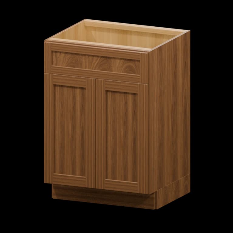 Kingston 24-in Vanity Sink Base Cabinet (VSB24) in Walnut