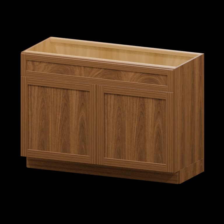 Kingston 48-in Vanity Sink Base Cabinet (VSB48) in Walnut