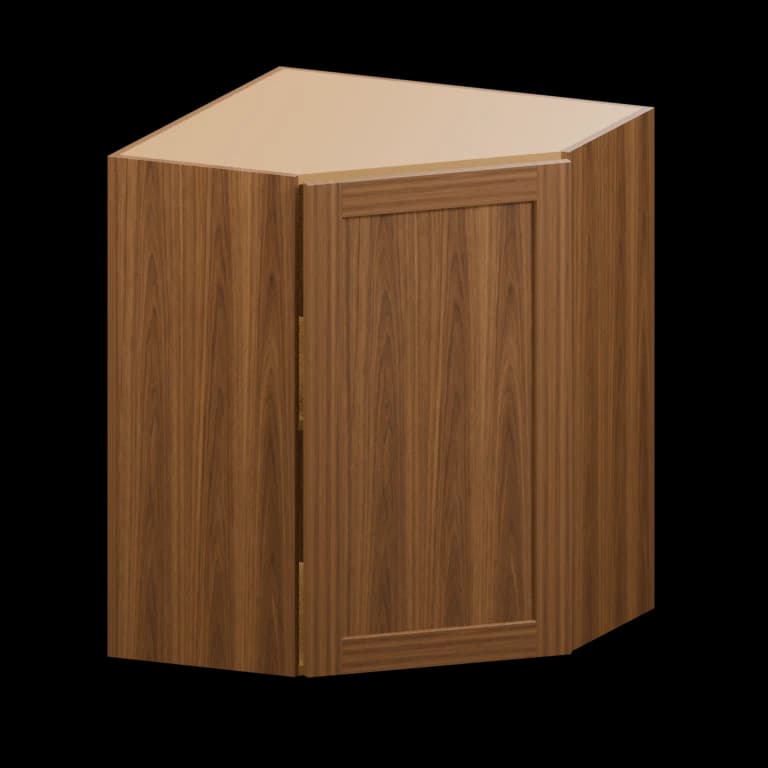 Kingston 24-in Diagonal Corner Wall Cabinet (WCD2430) in Walnut